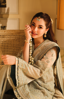 HSY | Rehana Wedding Formal | Falak - Embroidered Chiffon Ensemble - Official HSY - Agha Fabrics UK