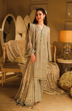 HSY | Rehana Wedding Formal | Falak - Embroidered Chiffon Ensemble - Official HSY - Agha Fabrics UK