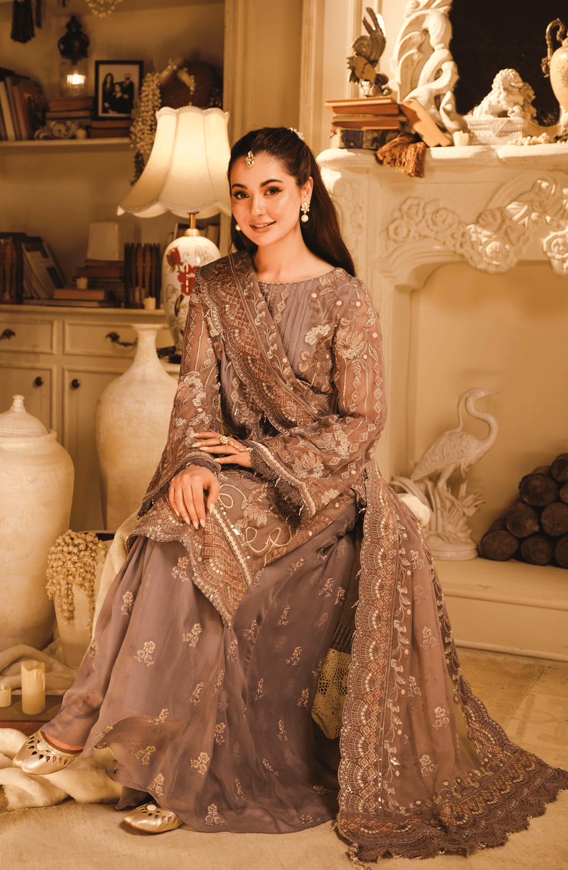 HSY | Rehana Wedding Formal | Suroor - Embroidered Chiffon Ensemble - Official HSY - Agha Fabrics UK