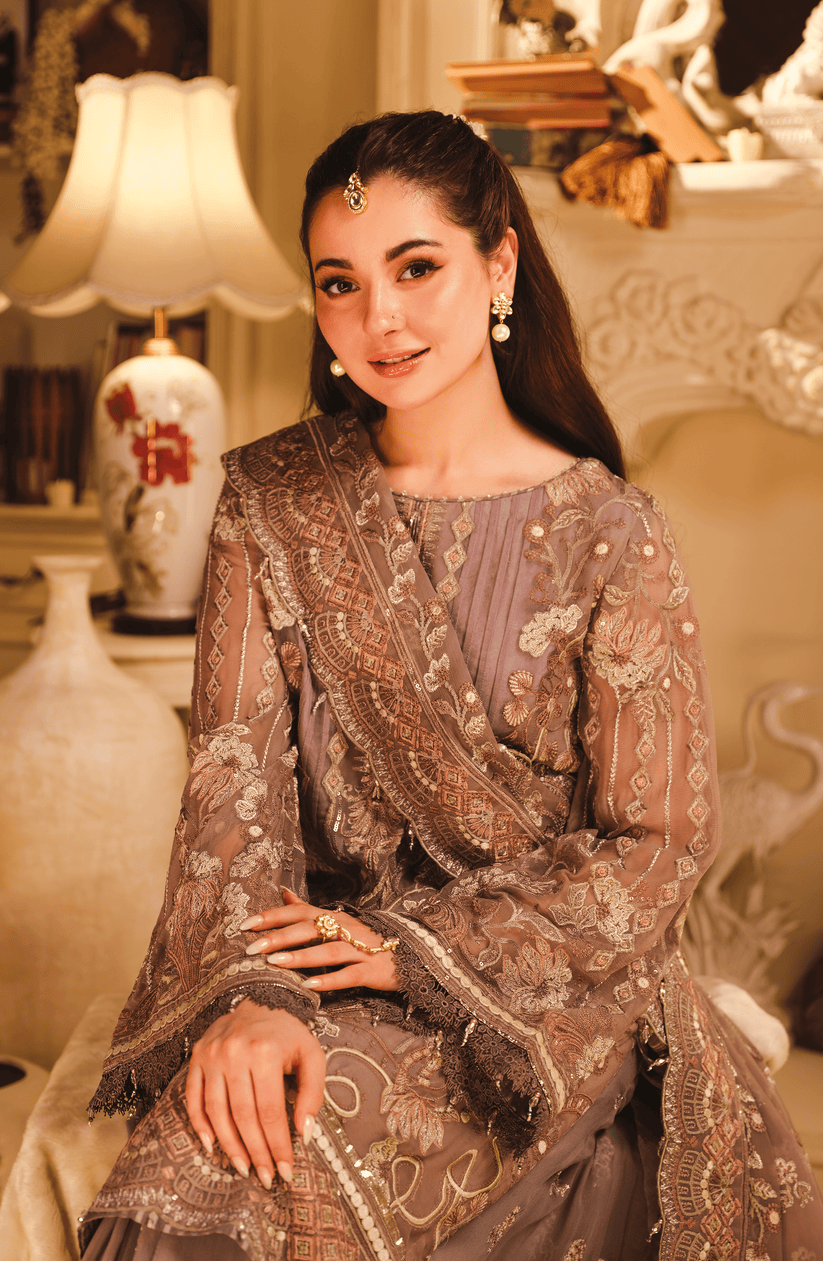 HSY | Rehana Wedding Formal | Suroor - Embroidered Chiffon Ensemble - Official HSY - Agha Fabrics UK