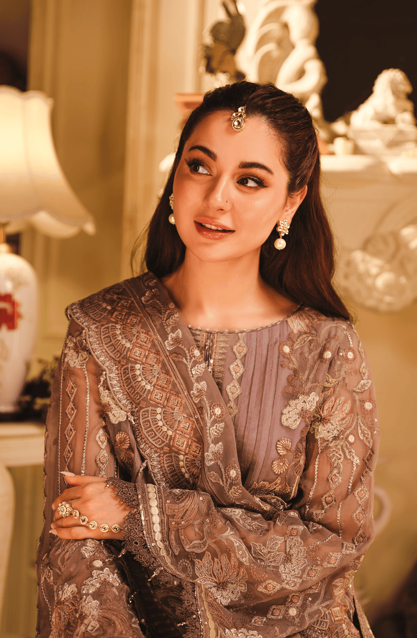 HSY | Rehana Wedding Formal | Suroor - Embroidered Chiffon Ensemble - Official HSY - Agha Fabrics UK