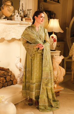HSY | Rehana Wedding Formal | Husn - Embroidered Chiffon Ensemble - Official HSY - Agha Fabrics UK