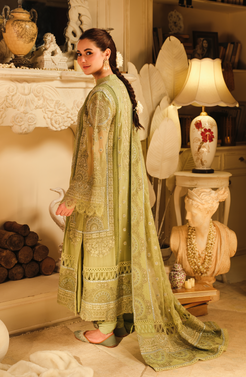 HSY | Rehana Wedding Formal | Husn - Embroidered Chiffon Ensemble - Official HSY - Agha Fabrics UK