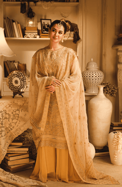 HSY | Rehana Wedding Formal | Hoor - Embroidered Chiffon Ensemble - Official HSY - Agha Fabrics UK