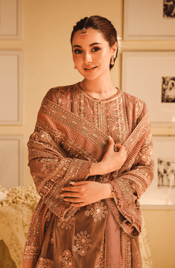 HSY | Rehana Wedding Formal | Geet - Embroidered Chiffon Ensemble - Official HSY - Agha Fabrics UK