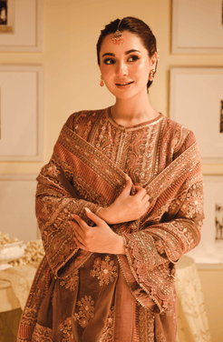HSY | Rehana Wedding Formal | Geet - Embroidered Chiffon Ensemble - Official HSY - Agha Fabrics UK