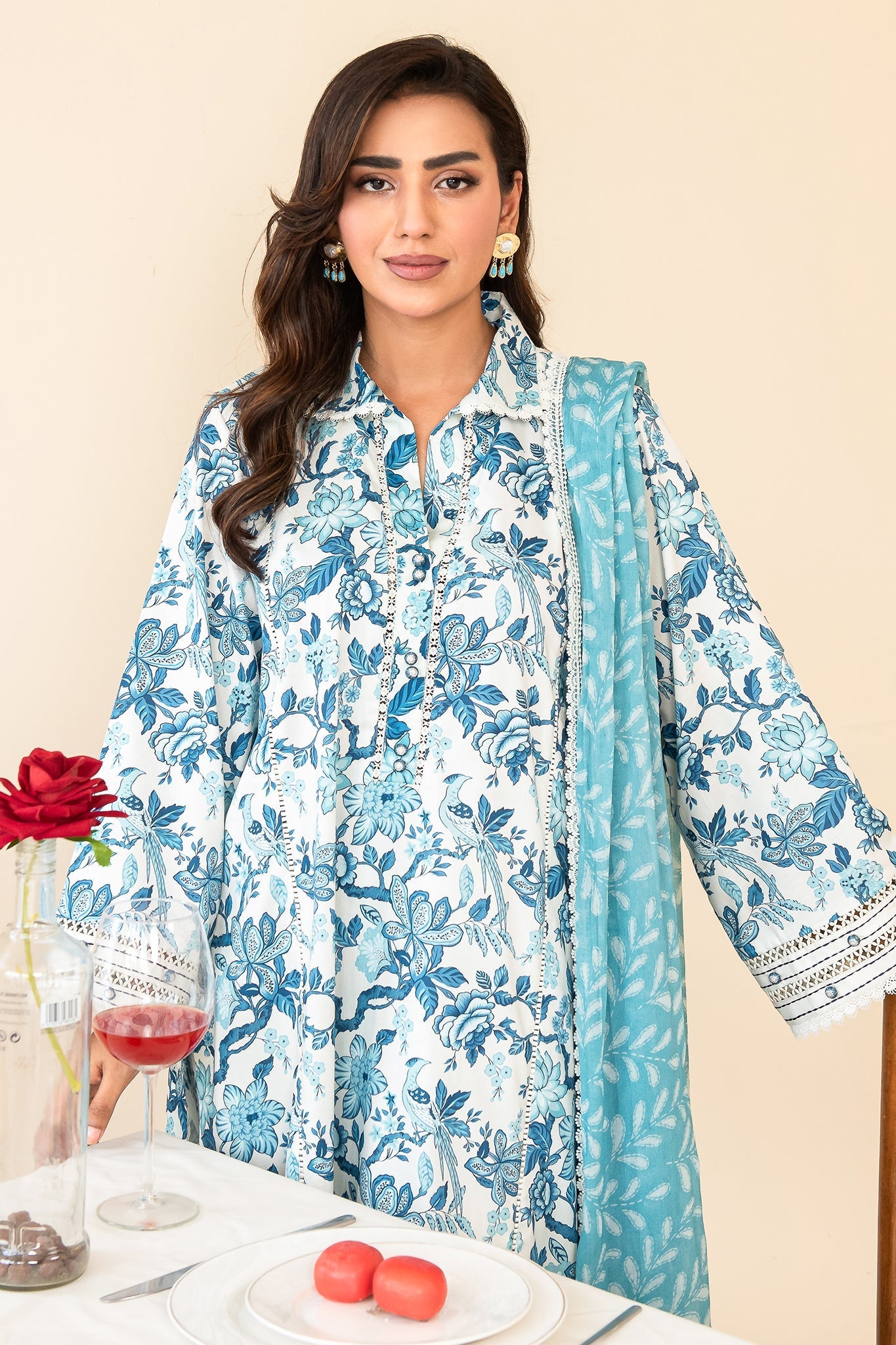 Faiza Faisal | Serene Lawn 24 | AURORA - Official Faiza Faisal - Agha Fabrics UK