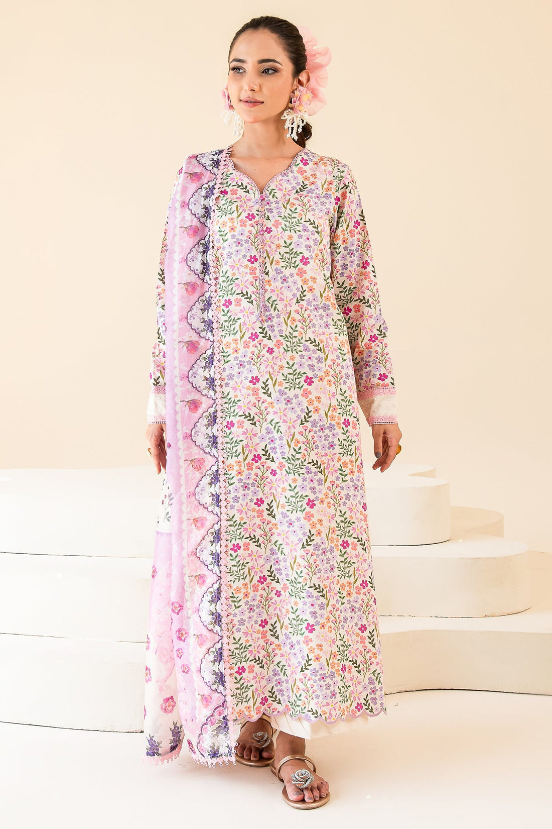 Faiza Faisal | Serene Lawn 24 | MARIE - Official Faiza Faisal - Agha Fabrics UK