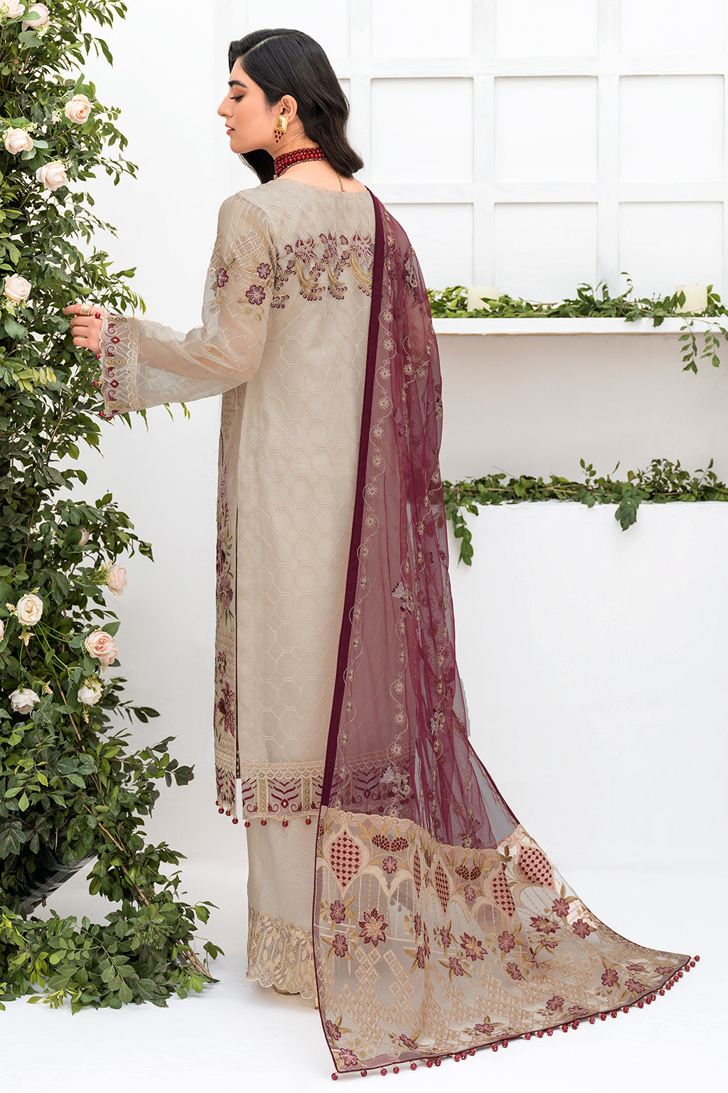 Ramsha | Minhal Organza Collection | M-806 - Official Ramsha - Agha Fabrics UK