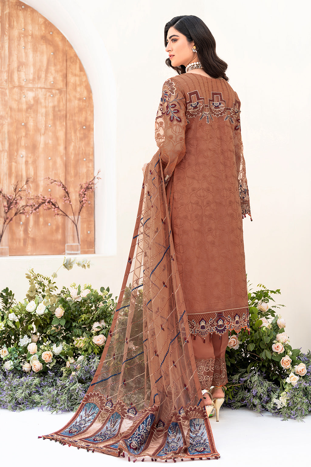 Ramsha | Minhal Organza Collection | M-808 - Official Ramsha - Agha Fabrics UK