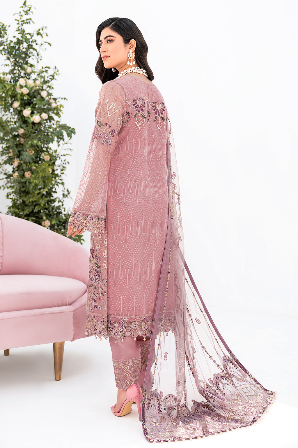 Ramsha | Minhal Organza Collection | M-804 - Official Ramsha - Agha Fabrics UK