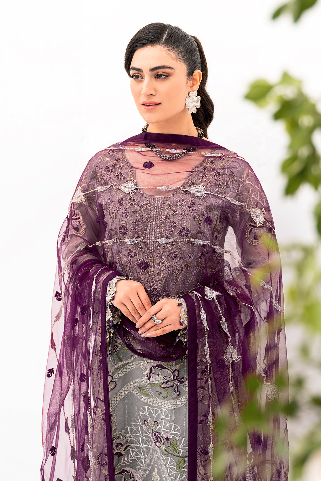 Ramsha | Minhal Organza Collection | M-801 - Official Ramsha - Agha Fabrics UK