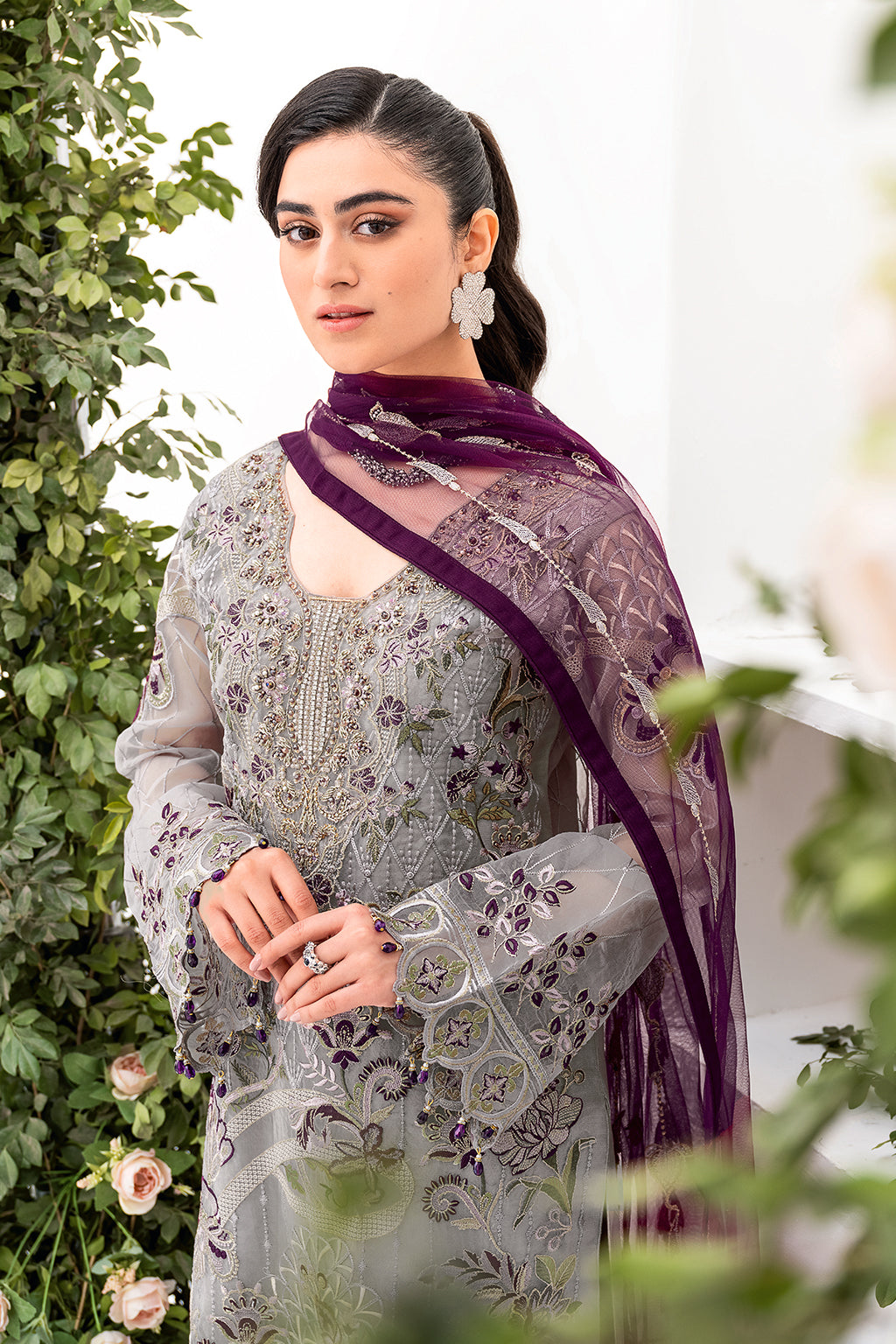 Ramsha | Minhal Organza Collection | M-801 - Official Ramsha - Agha Fabrics UK