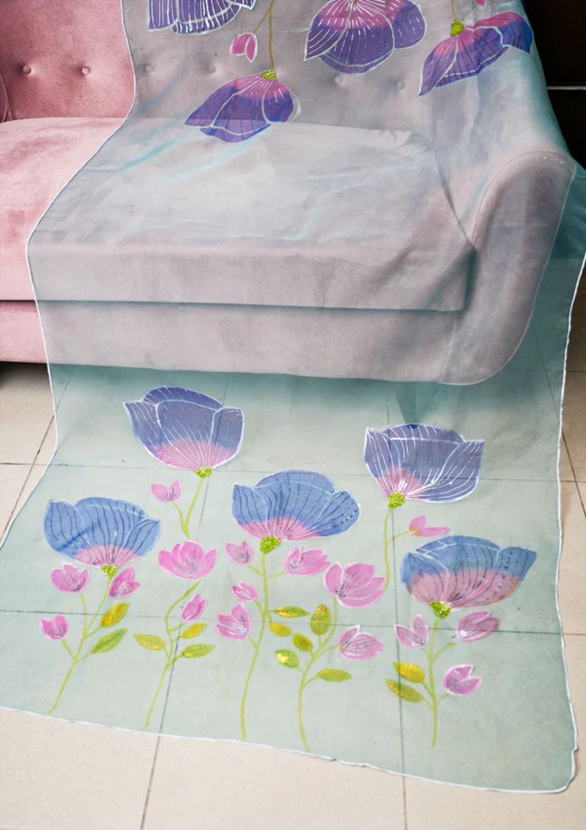 Fancy Collection - Madiha Jahangir - Hand Painted Dupatta - D#11