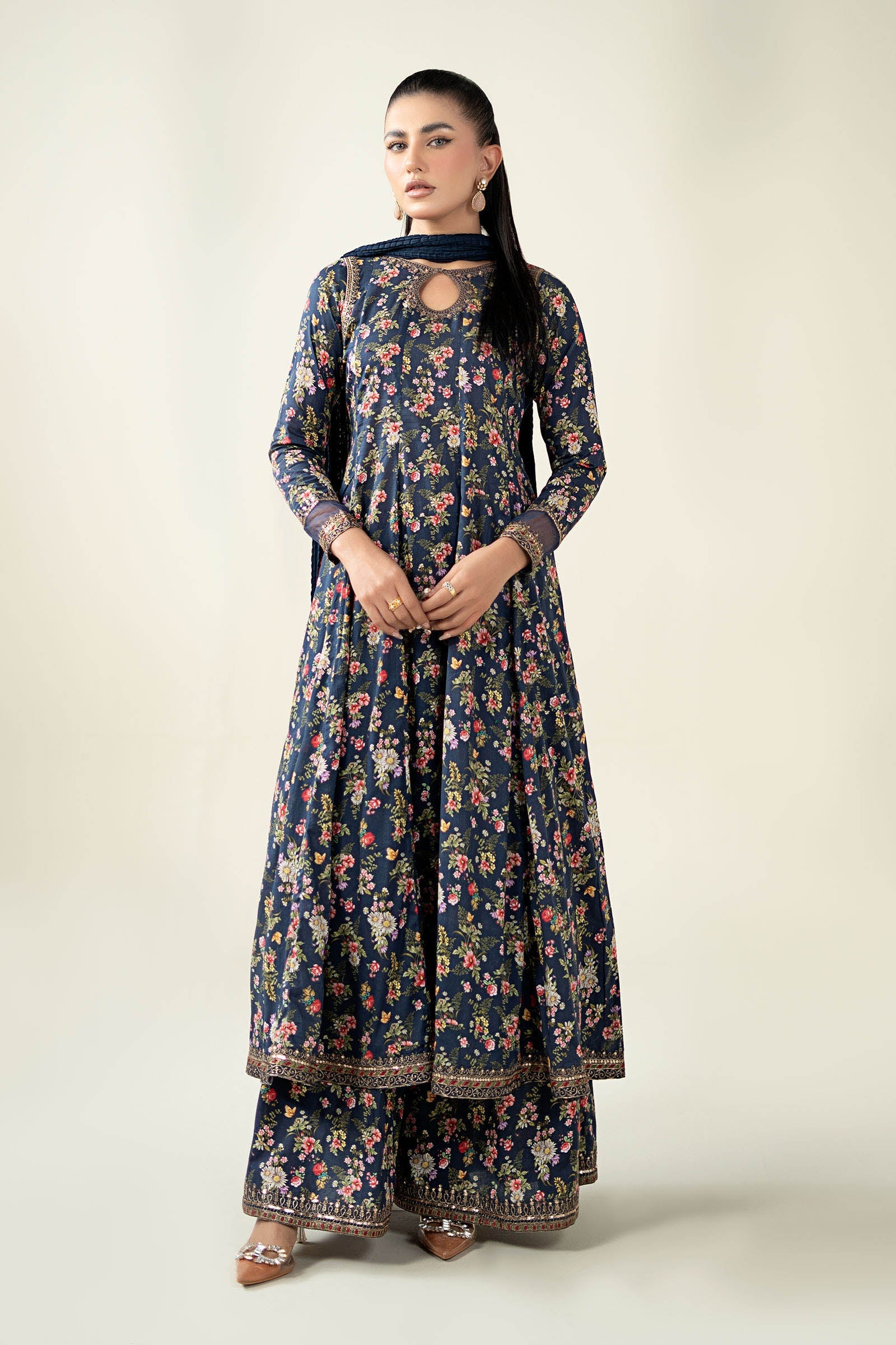 Maria B | Pre Fall Dresses | 3 Piece Printed Lawn Suit LL - Official Maria B - Agha Fabrics UK