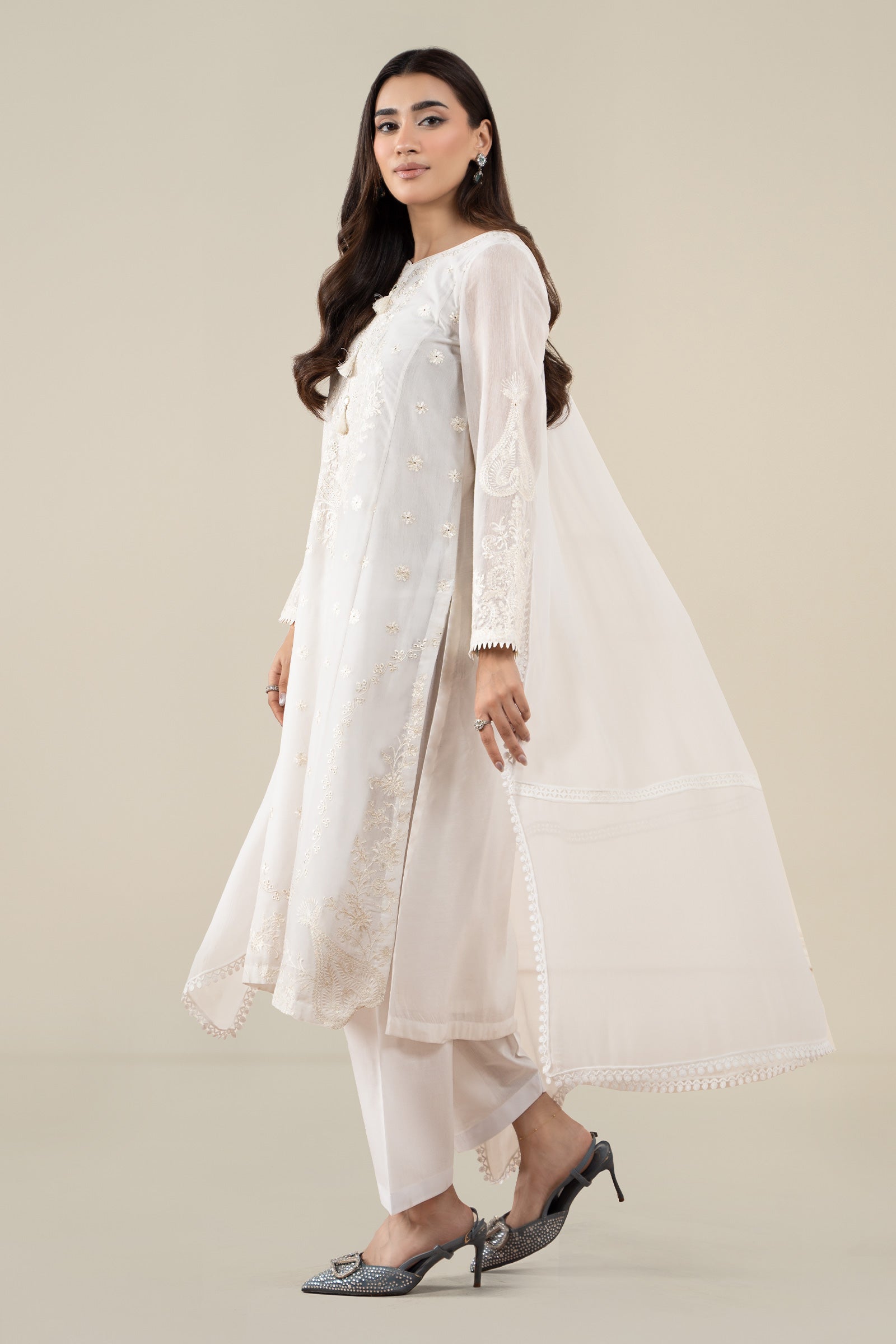 Maria B | Pre Fall 25 | Paper Cotton Suit 07 - Official Maria B - Agha Fabrics UK