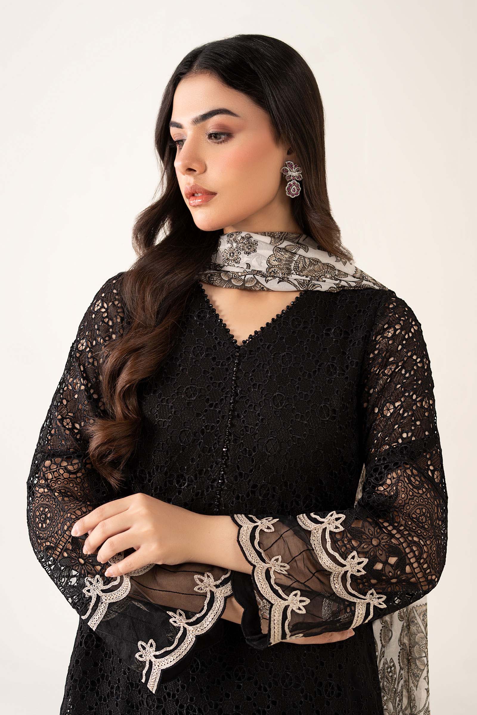 Maria B | Pre Fall Dresses | 3 Piece Embroidered Chiffon Suit BB - Official Maria B - Agha Fabrics UK