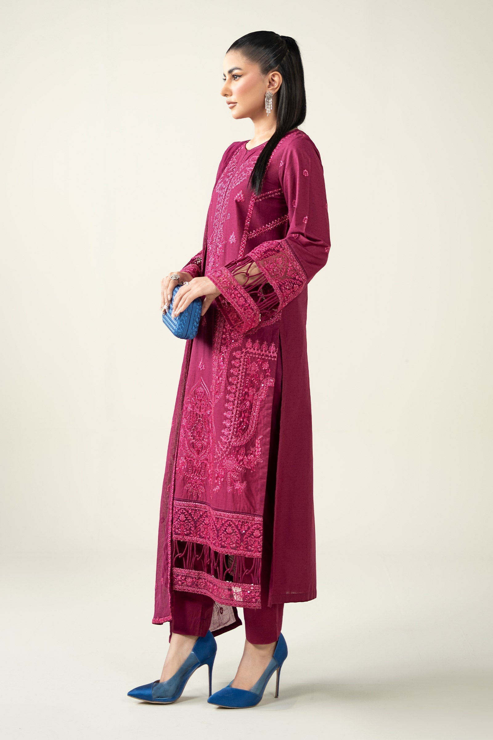 Maria B | Luxury Winter Pret 25 | DW-PF25-23-Magenta