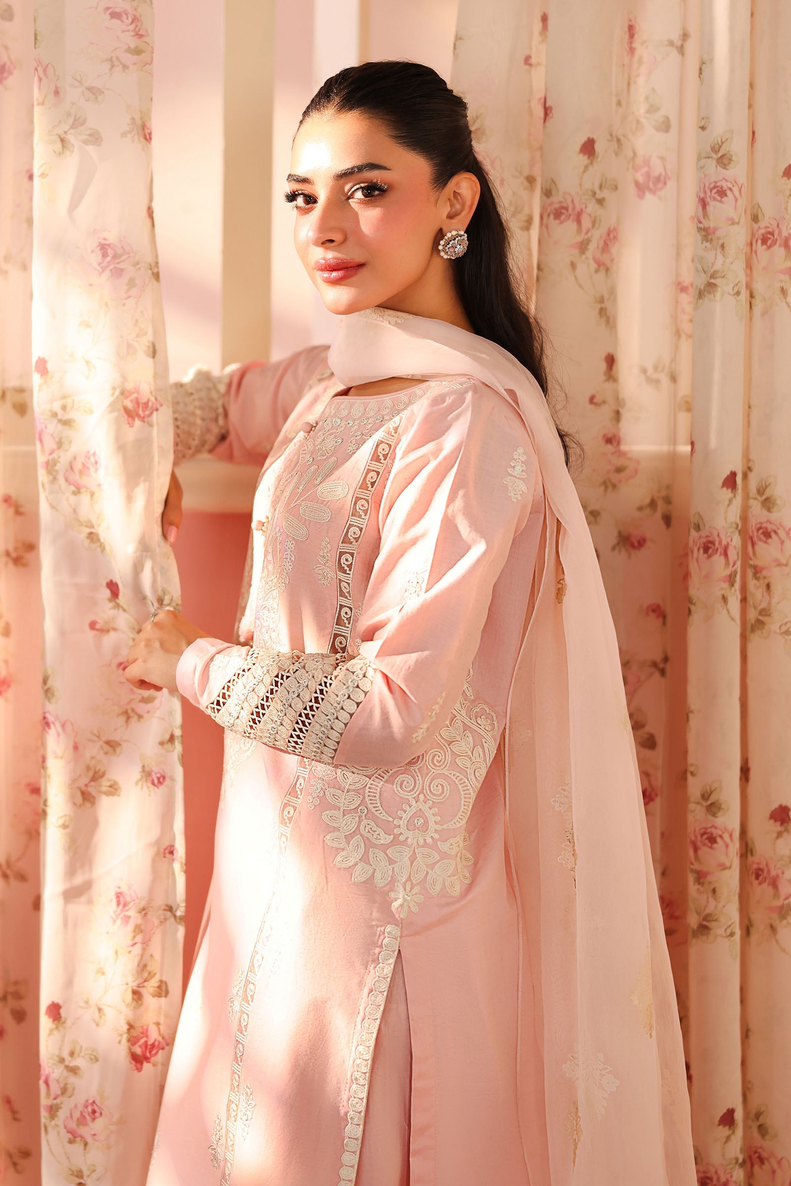 Maria B | Pre Fall Dresses | 3 Piece Embroidered Dobby Suit DD - Official Maria B - Agha Fabrics UK