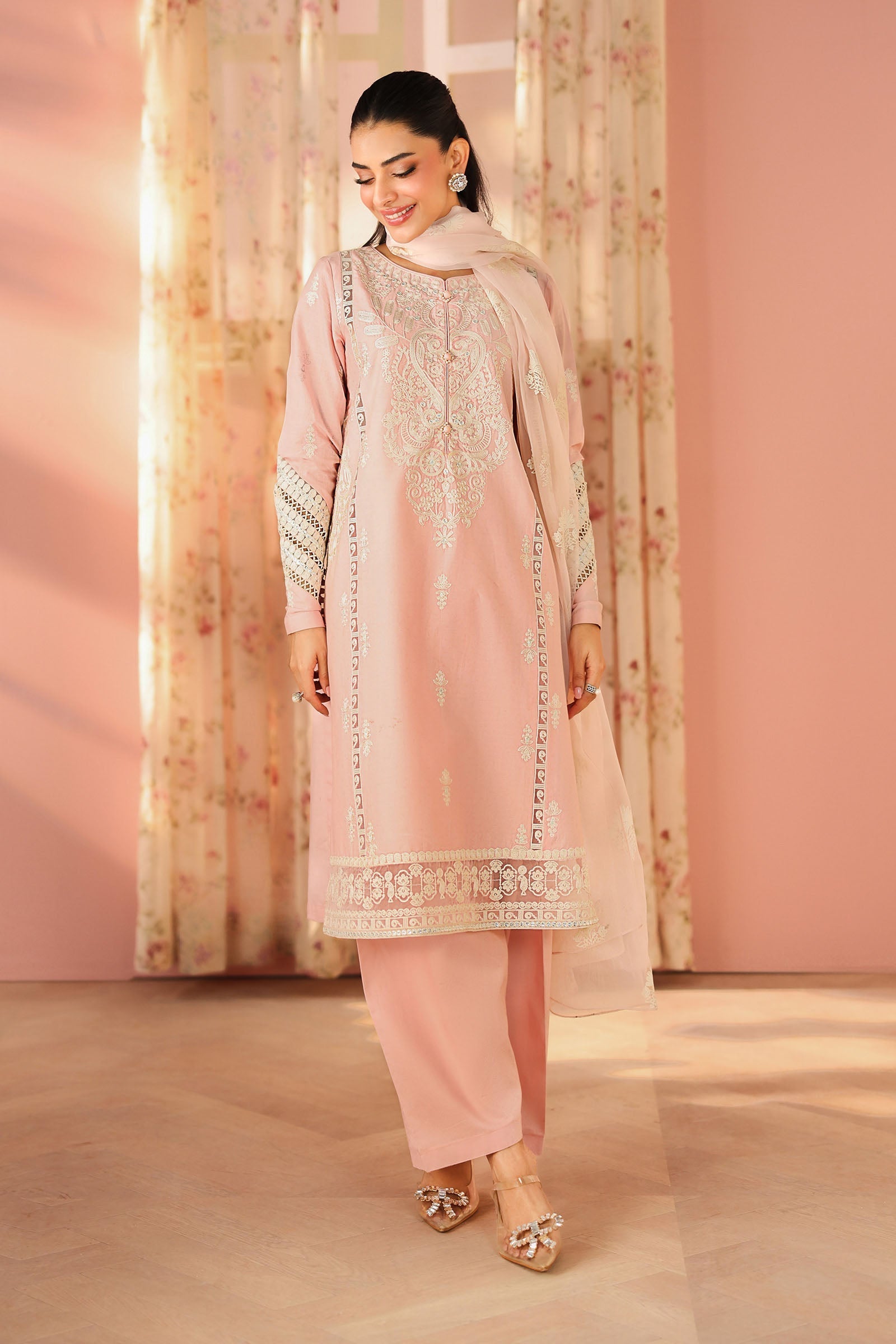 Maria B | Pre Fall 25 | Dobby Suit 04 - Official Maria B - Agha Fabrics UK