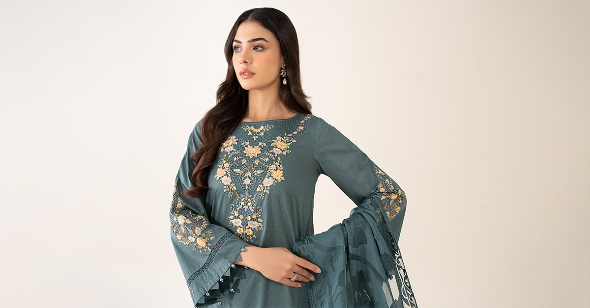 Maria B | Luxury Winter Pret 25 | DW-PF25-03-Tea