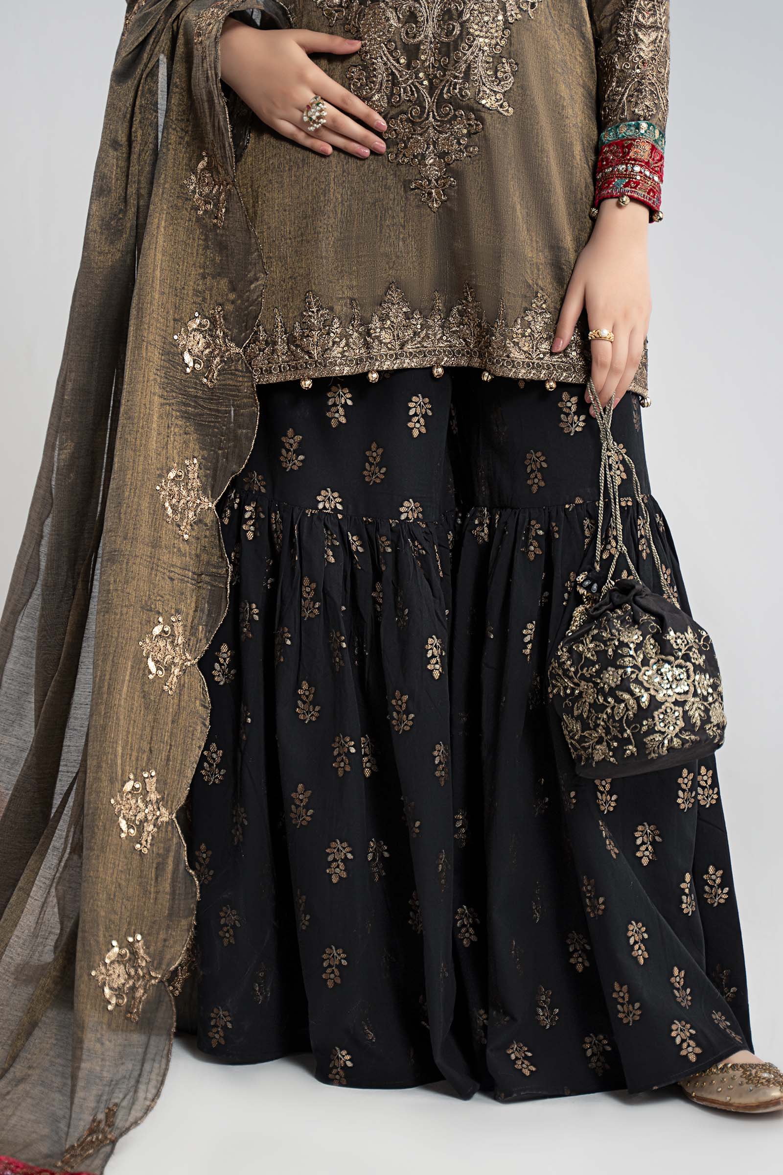 Maria B | Pre Fall Dresses | 3 Piece Embroidered Masoori Suit ZB - Official Maria B - Agha Fabrics UK