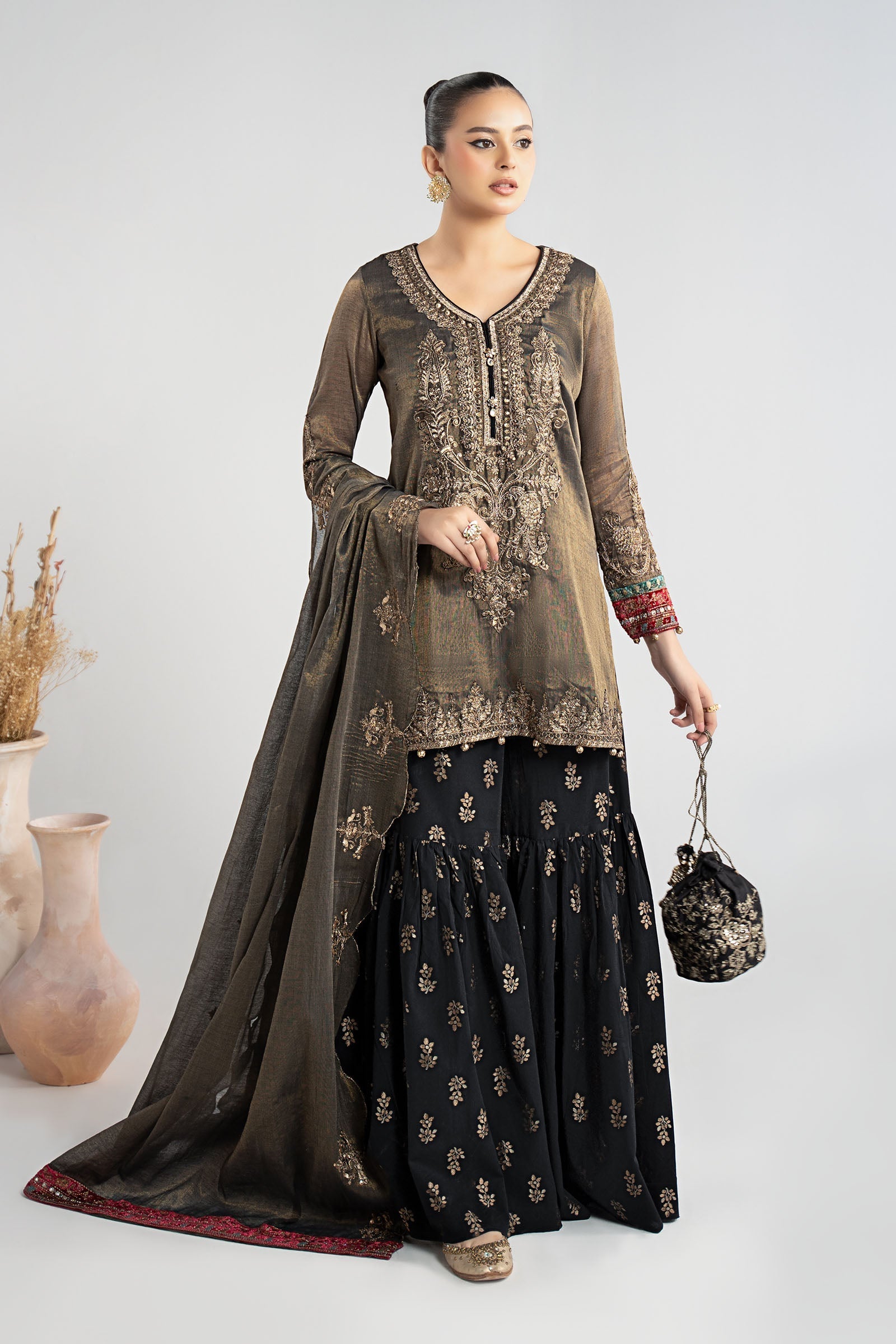 Maria B | Pre Fall Dresses | 3 Piece Embroidered Masoori Suit ZB - Official Maria B - Agha Fabrics UK