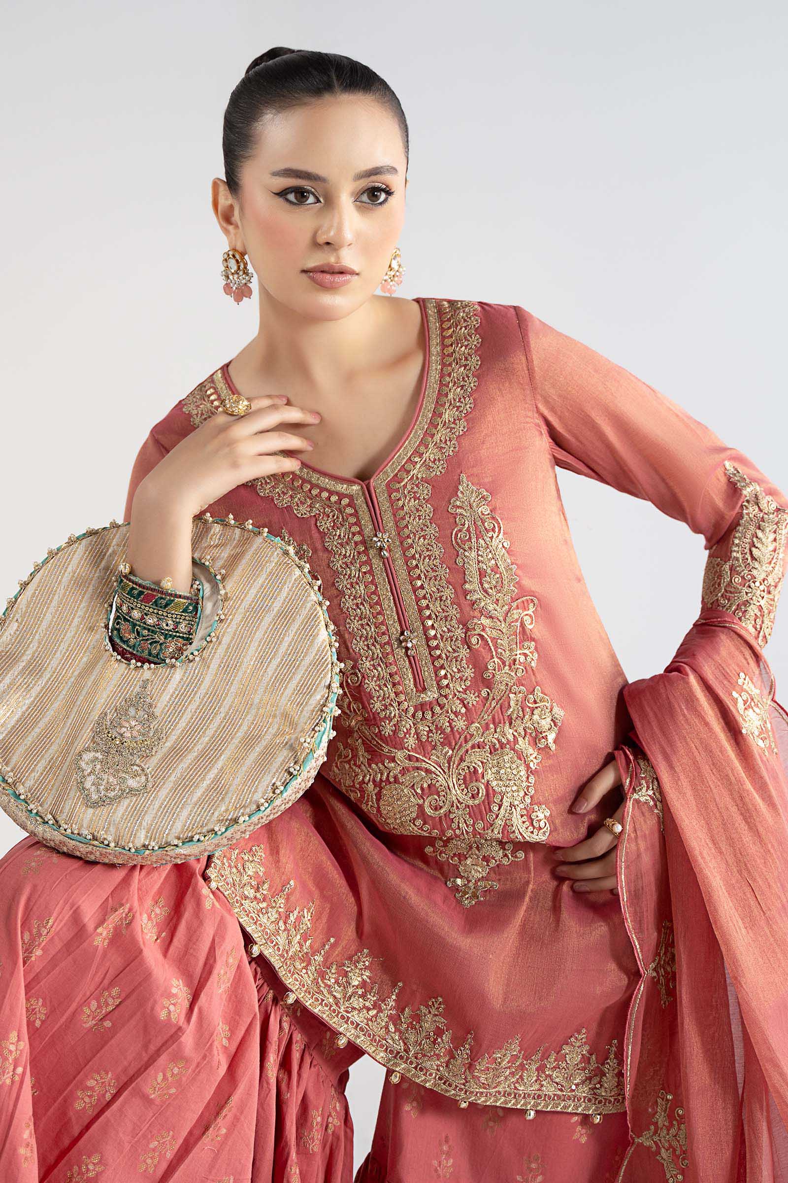 Maria B | Pre Fall Dresses | 3 Piece Embroidered Masoori Suit ZD - Official Maria B - Agha Fabrics UK