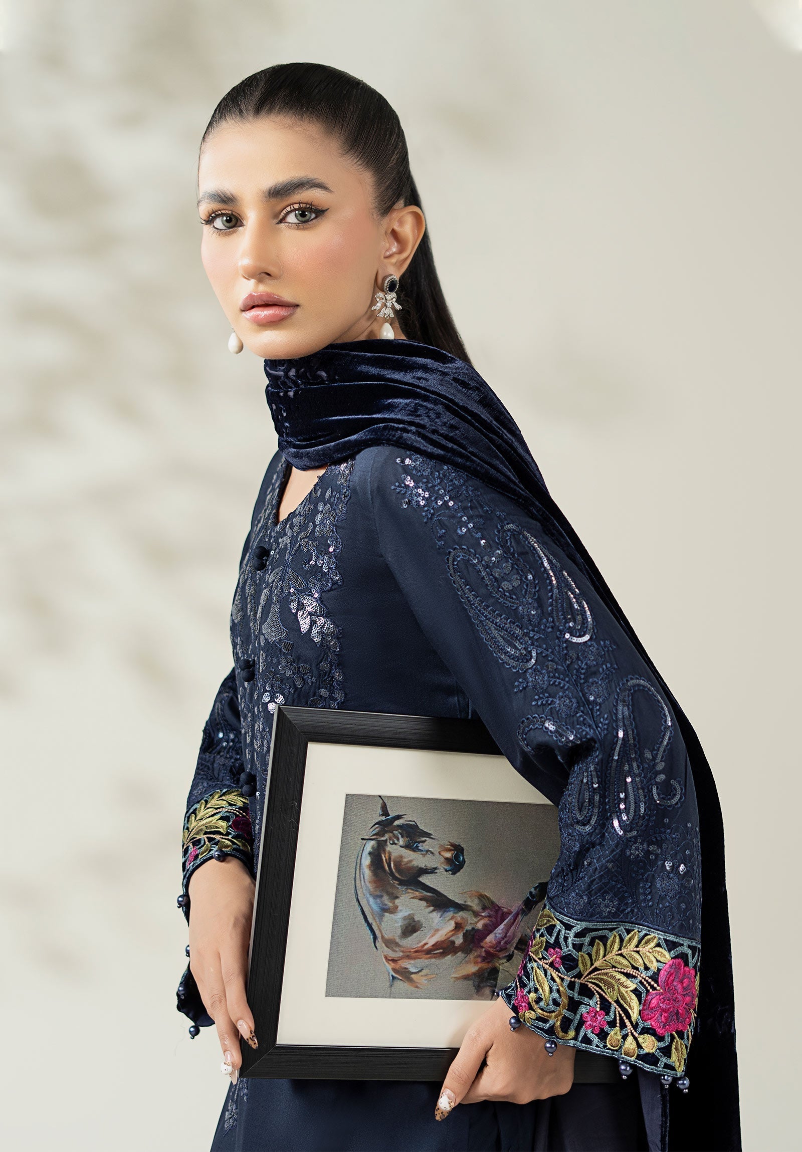 Maria B | Luxury Winte r Pret 25 | DW-W25-20-Blue