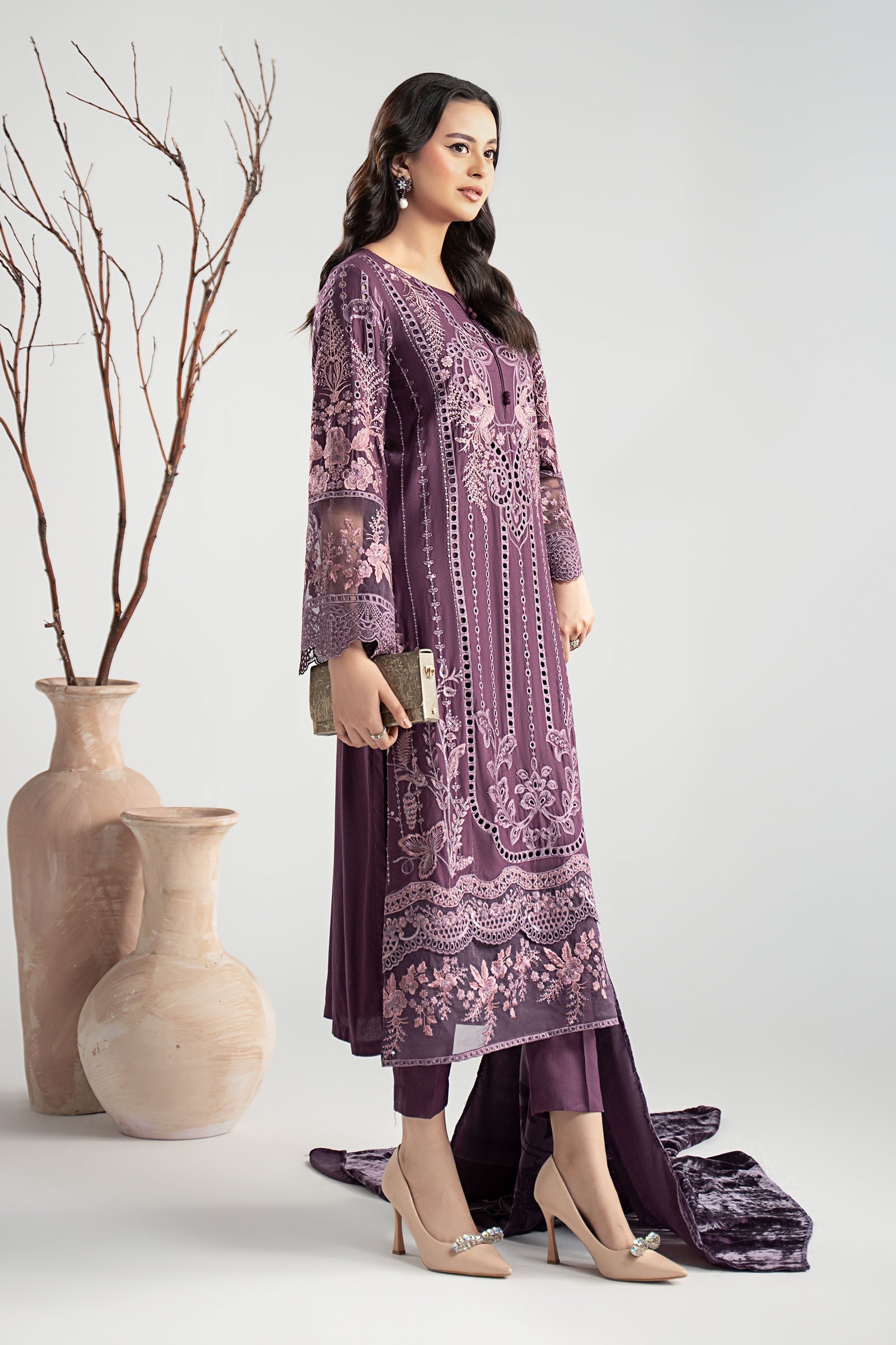 Maria B | Luxury Winter Pret 25 | DW-W25-24-Purple