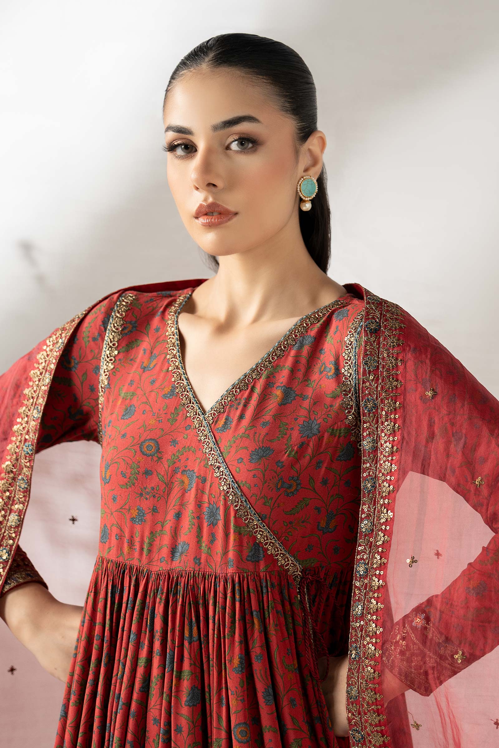 Maria B | Pre fall Dresses | DW-W25-25 RD - Official Maria B - Agha Fabrics UK