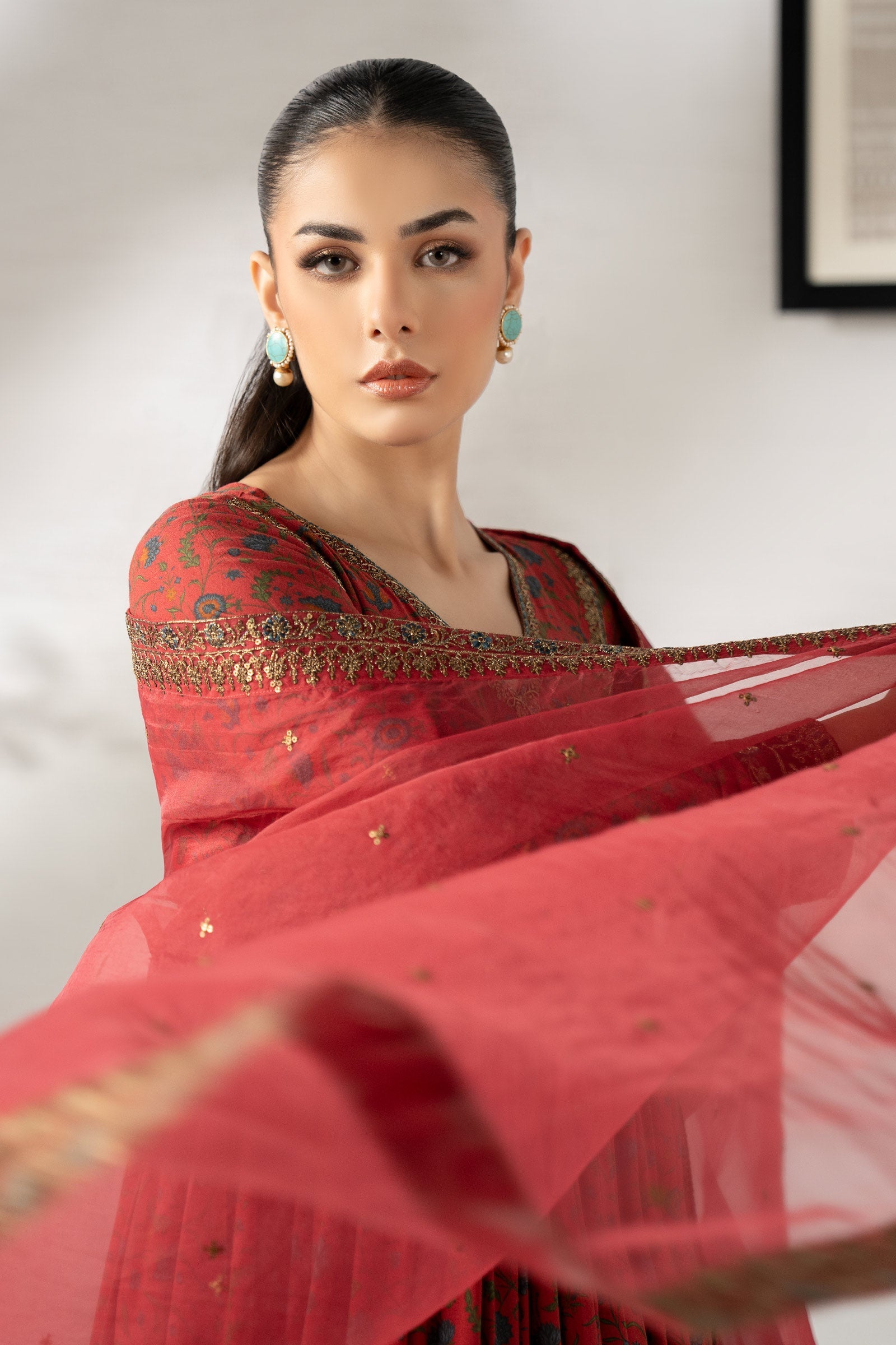 Maria B | Pre fall Dresses | DW-W25-25 RD - Official Maria B - Agha Fabrics UK