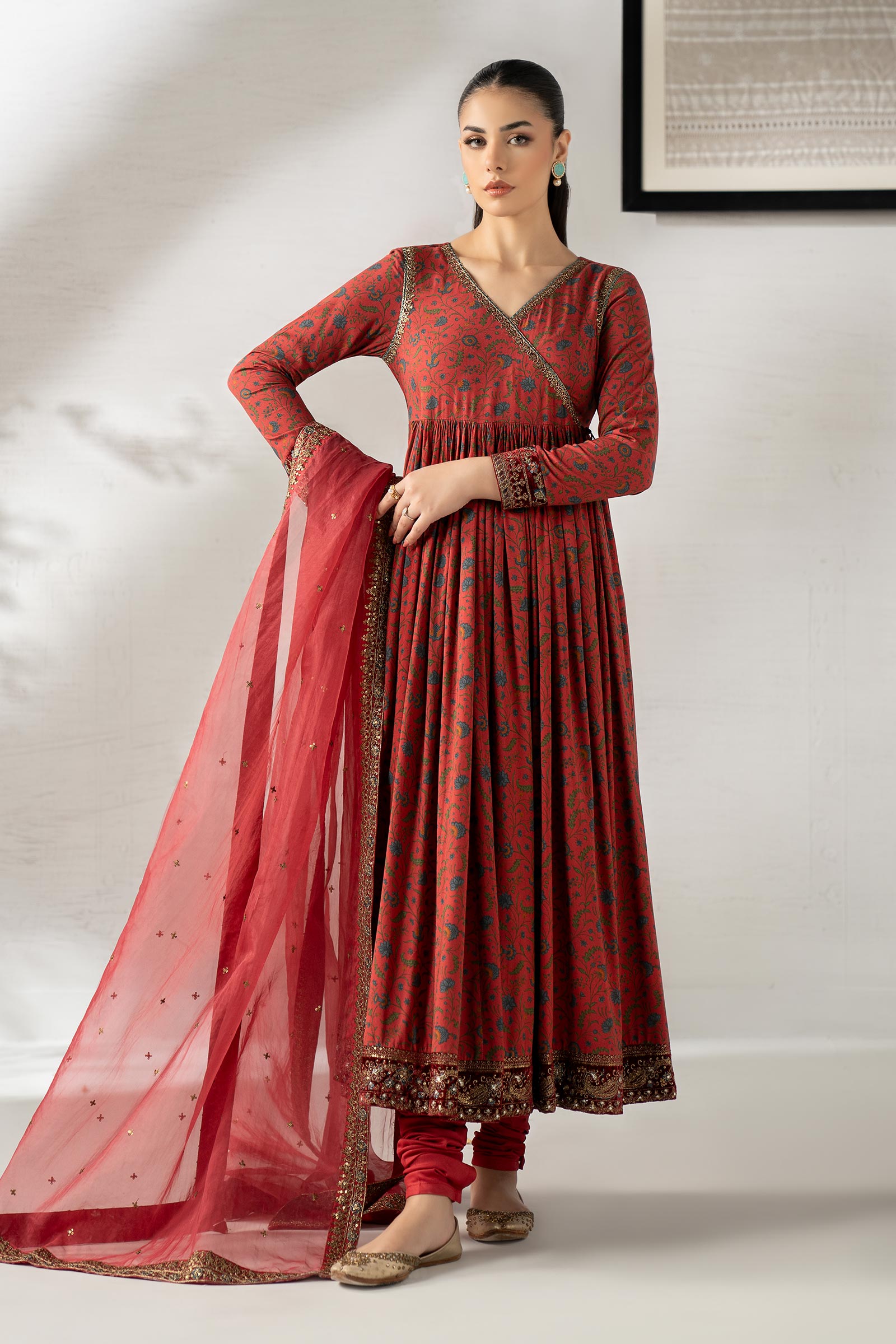 Maria B | Pre fall Dresses | DW-W25-25 RD - Official Maria B - Agha Fabrics UK