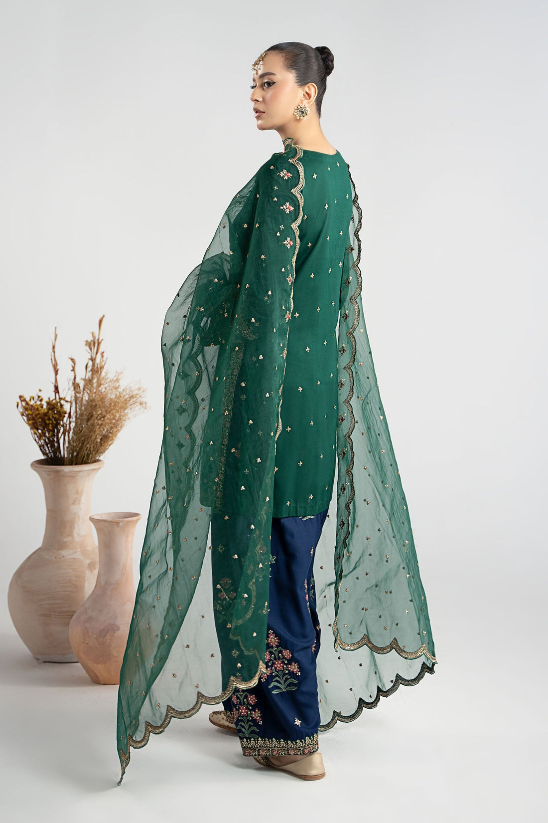 Maria B | Pre Fall Dresses | 3 Piece Embroidered Linen Suit ZC - Official Maria B - Agha Fabrics UK