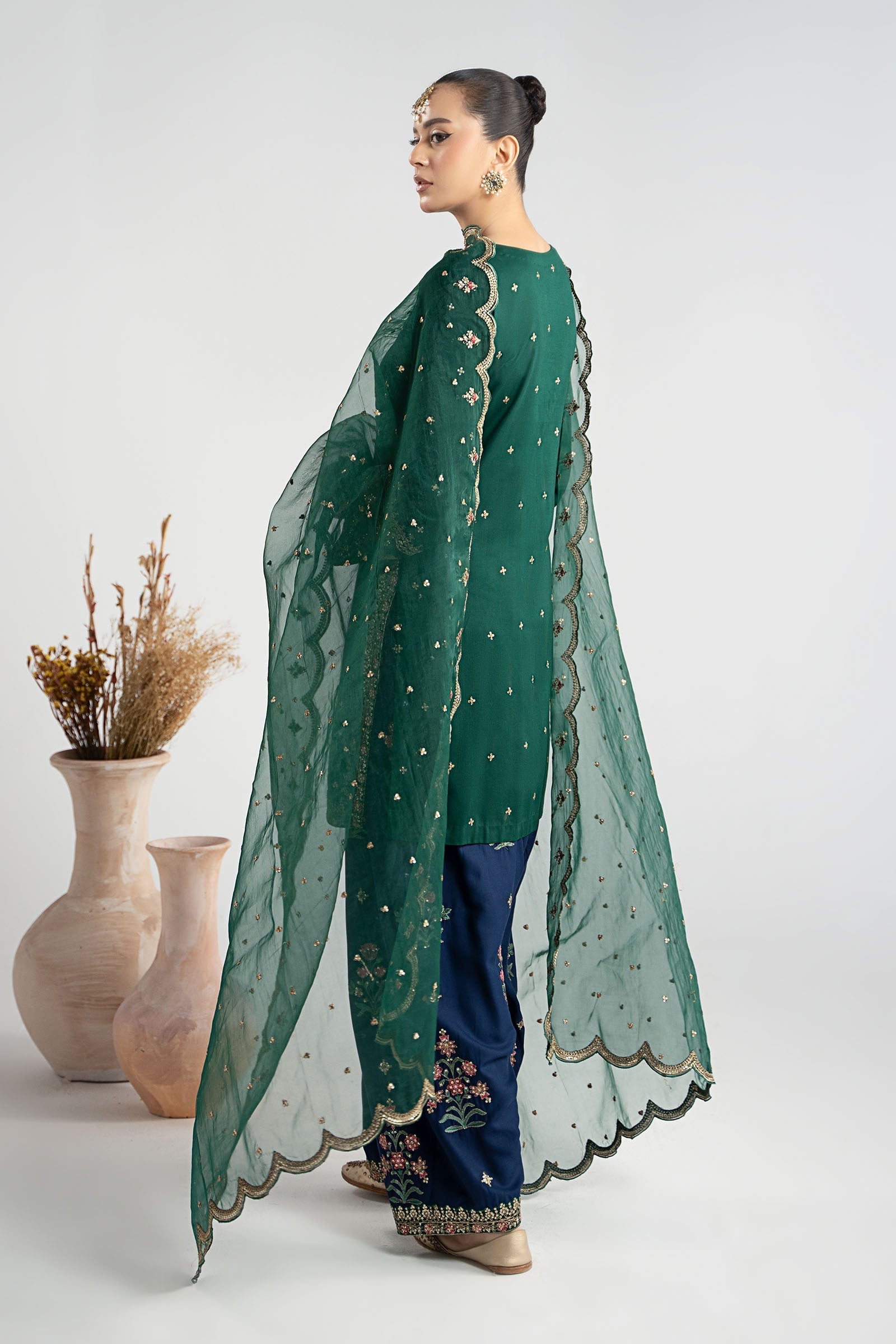 Maria B | Pre Fall Dresses | 3 Piece Embroidered Linen Suit ZC - Official Maria B - Agha Fabrics UK