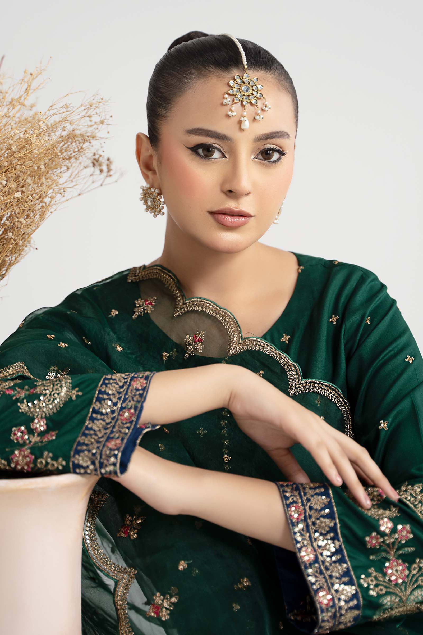 Maria B | Pre Fall Dresses | 3 Piece Embroidered Linen Suit ZC - Official Maria B - Agha Fabrics UK