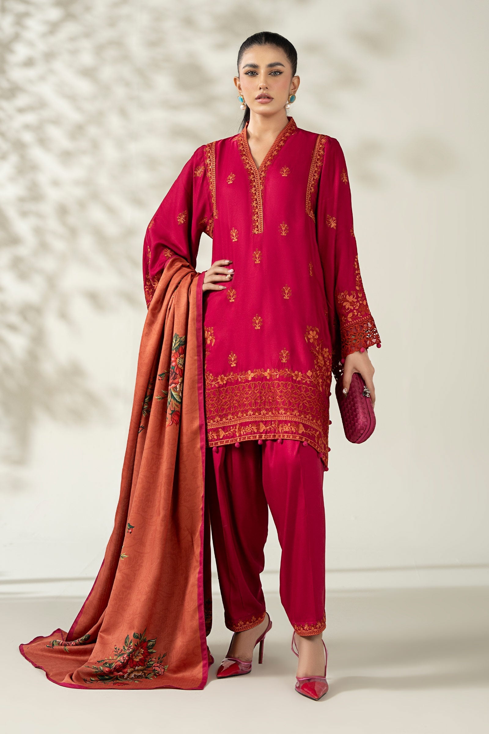 Maria B | Pre Fall Dresses | 3 Piece Embroidered Marina Suit XX - Official Maria B - Agha Fabrics UK