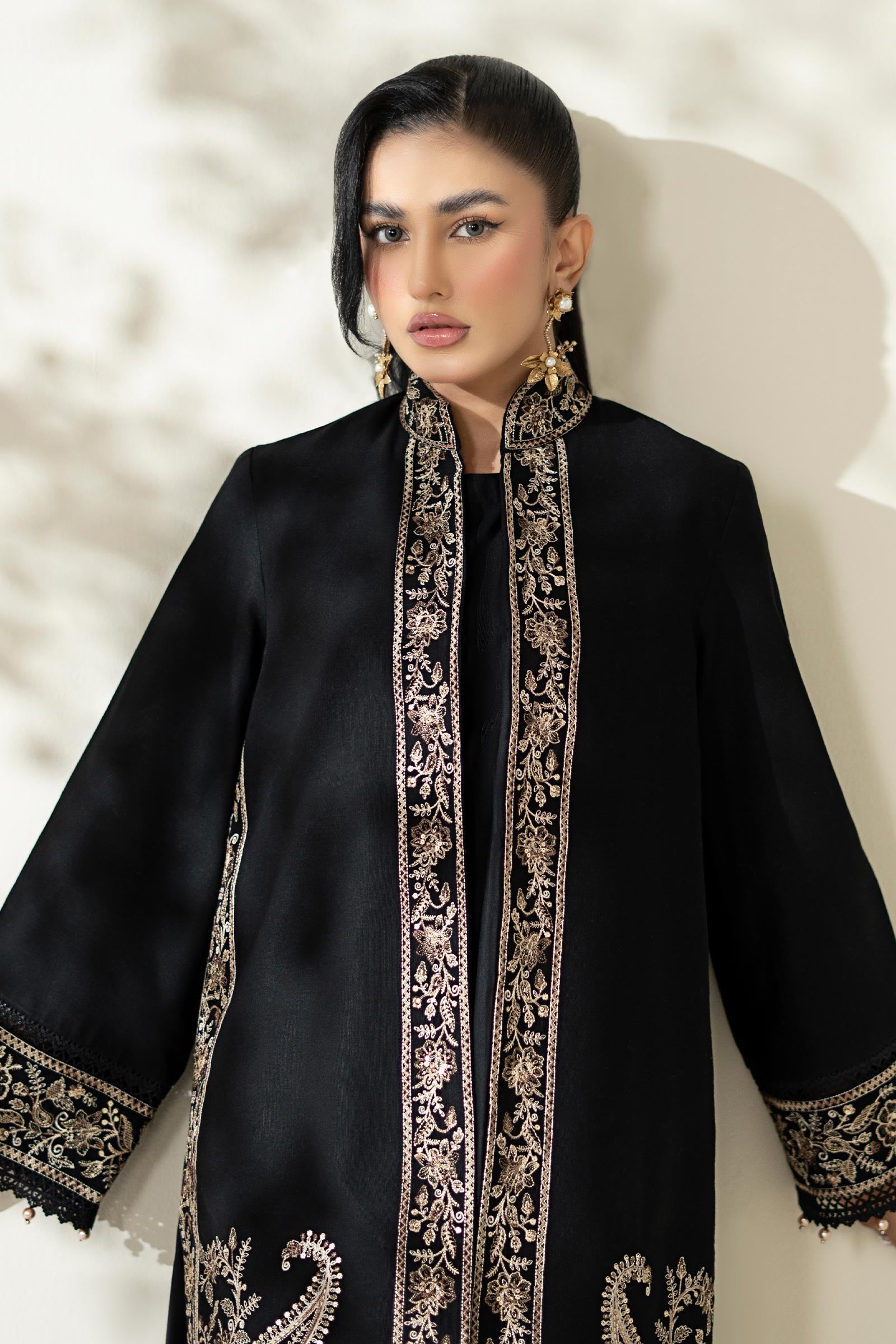 Maria B | Pre Fall Dresses | 3 Piece Embroidered Khaddar Suit YY - Official Maria B - Agha Fabrics UK