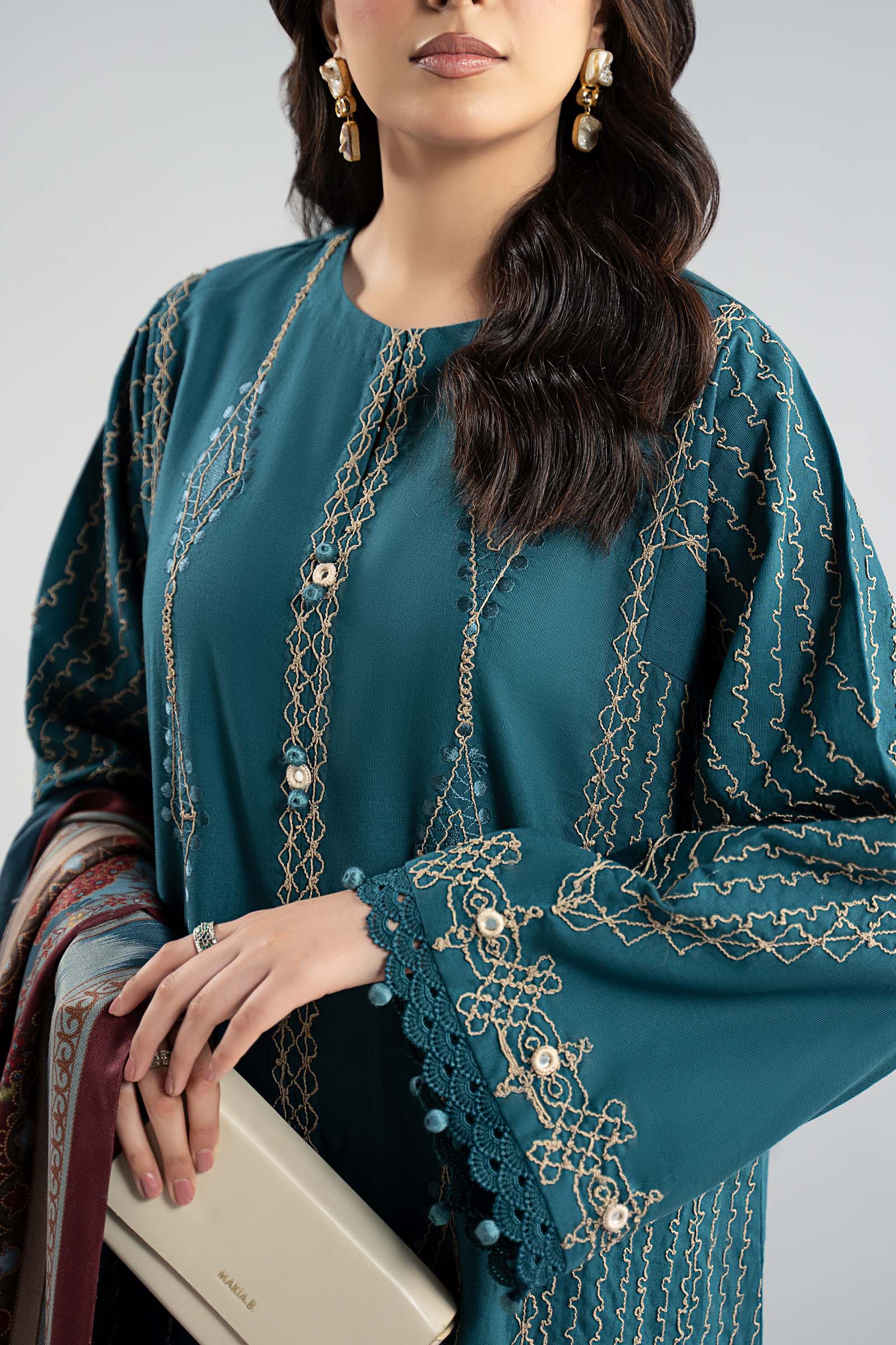 Maria B | Luxury Winter Pret 25 | DW-W25-51-Blue