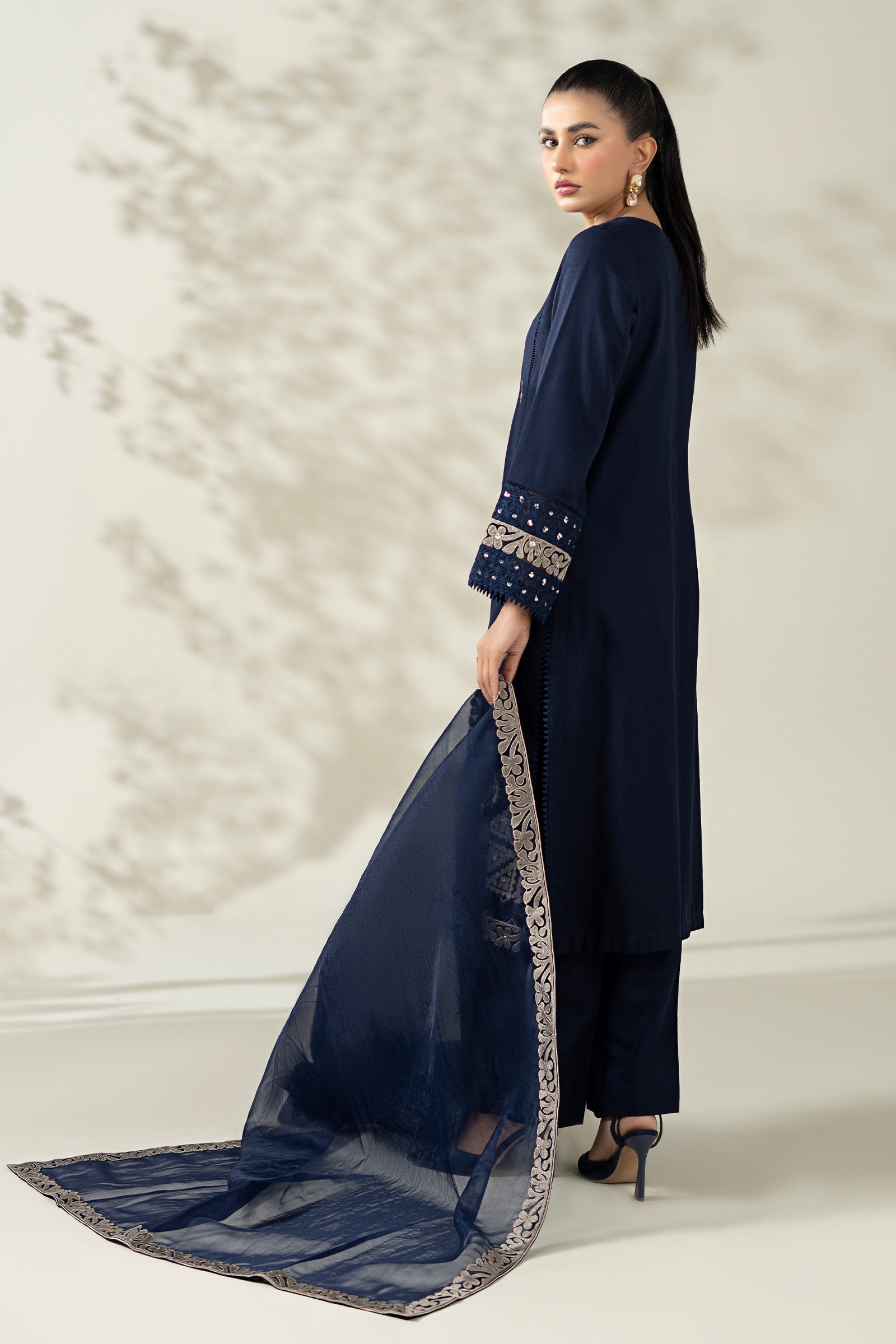Maria B | Pre Fall Dresses | 3 Piece Embroidered Marina Suit ZX - Official Maria B - Agha Fabrics UK