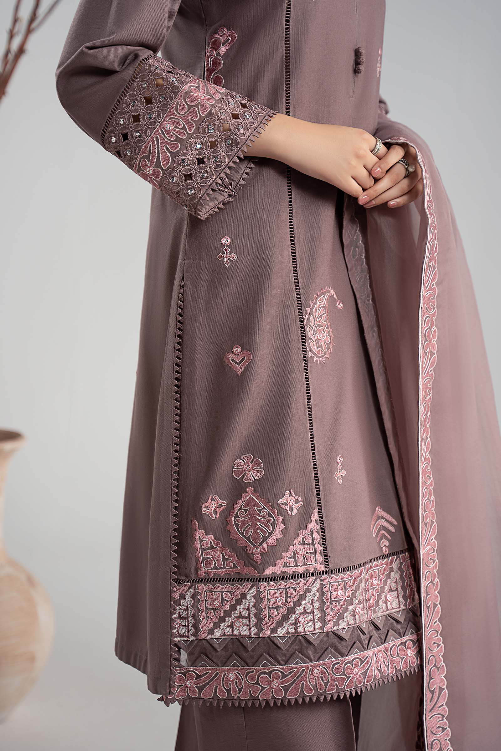 Maria B | Luxury Winter Pret 25 | DW-W25-54-Peachy Pink