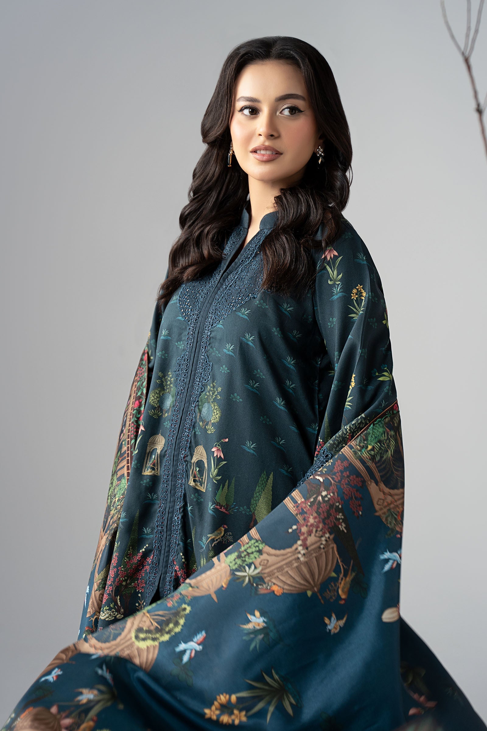 Maria B | Pre Fall Dresses | 3 Piece Embroidered Linen Suit ZE - Official Maria B - Agha Fabrics UK