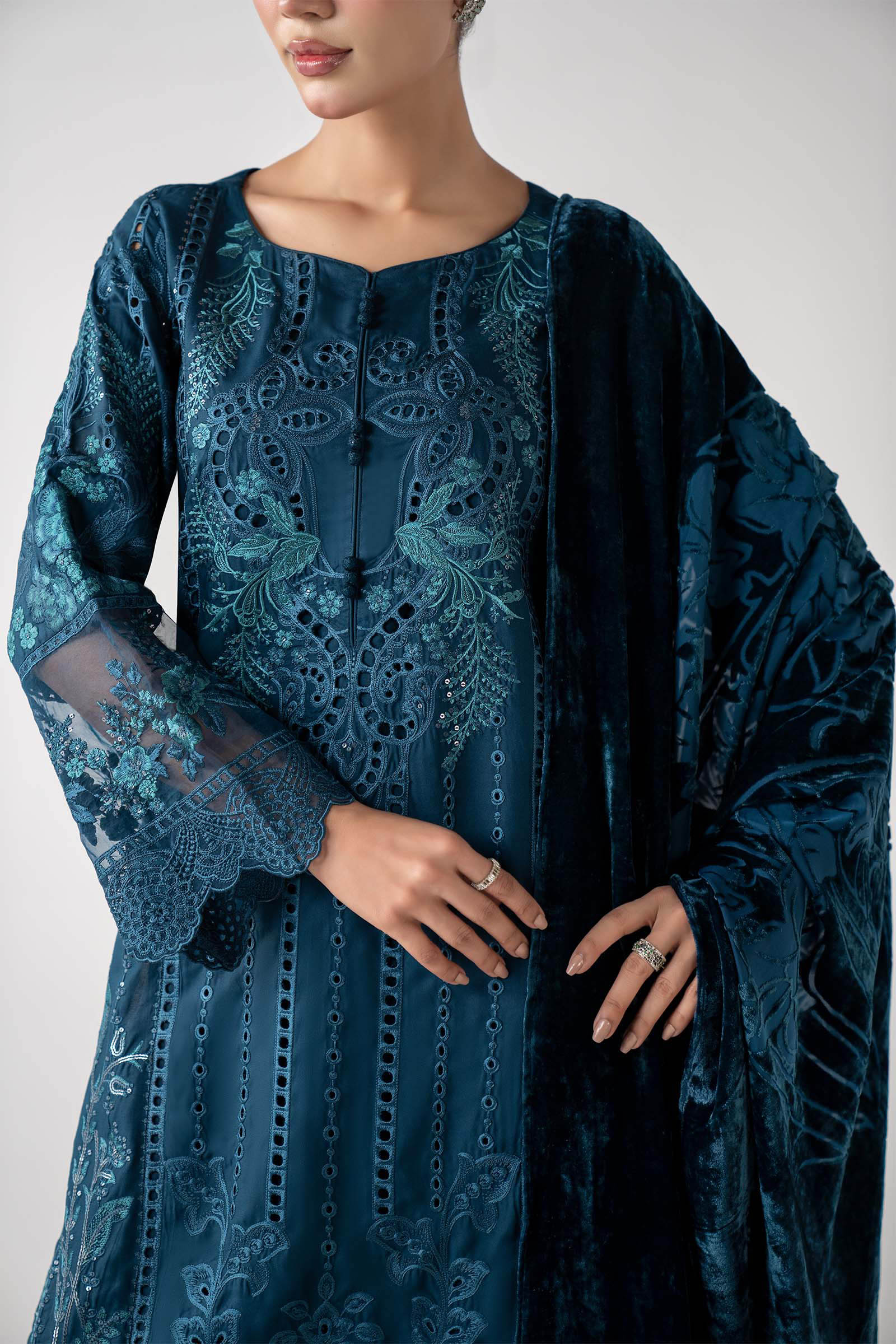 Maria B | Luxury Winter Pret 25 | DW-W25-24-Teal