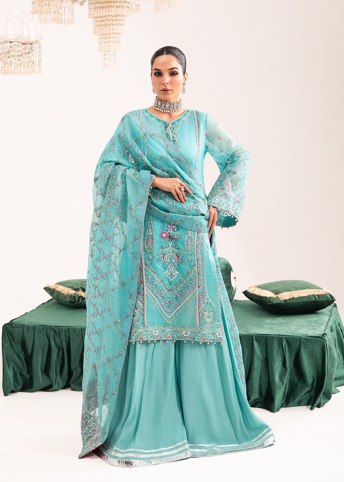 Dastoor | Sajni Luxury Eid Collection 24 | Gulnoor - Official Dastoor - Agha Fabrics UK