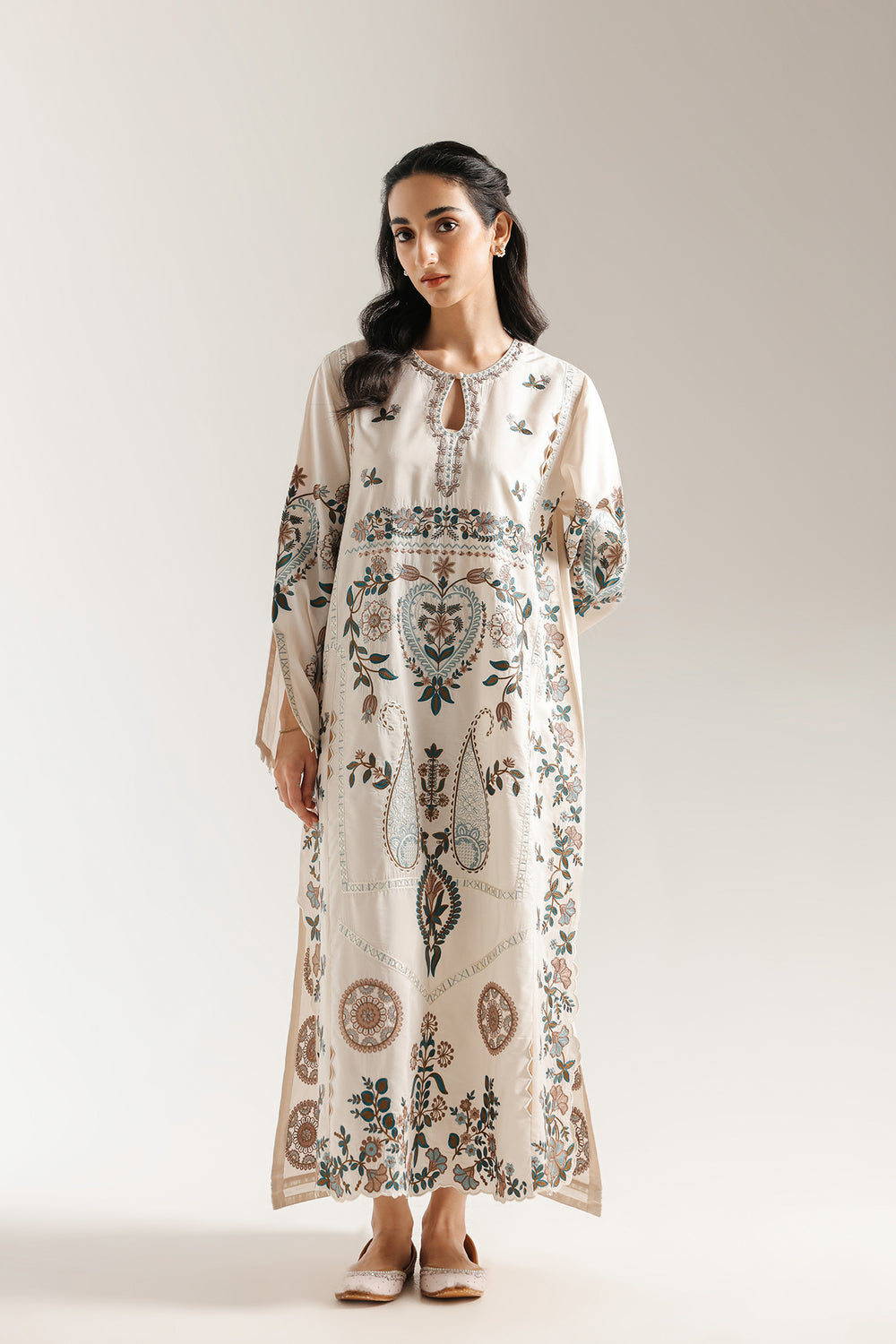 Ethnic | Rozana Collection 25 | Embroidered Dress 02A