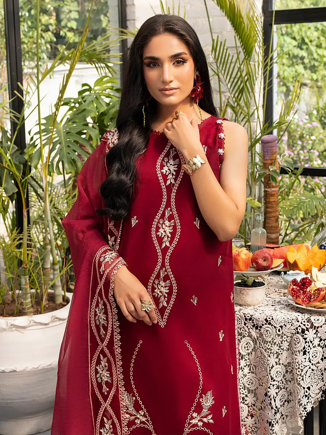 Izel | Meadow Muse Embroidered Lawn 25 | EVARA - Official Izel - Agha Fabrics UK