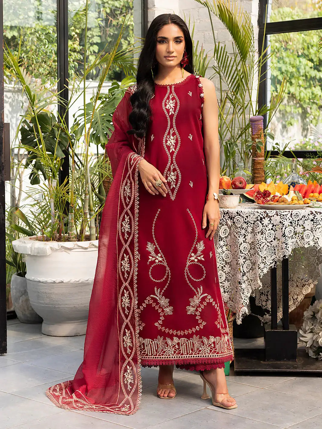 Izel | Meadow Muse Embroidered Lawn 25 | EVARA - Official Izel - Agha Fabrics UK