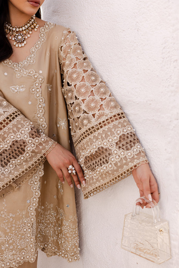 Marjjan | Elyna Lawn | EVERLY MP-43 (SKIN GOLD) - Official Marjjan - Agha Fabrics UK