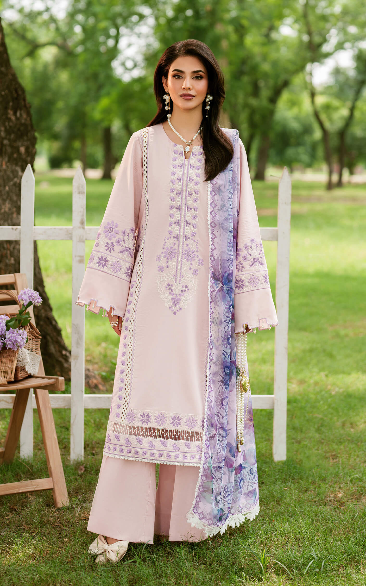 Asifa and Nabeel | Eden Cambric 25 | Elysian Petals ECU25-08 -  Asifa and Nabeel Ladies Clothes - Original Designer Dress - House of Maryam