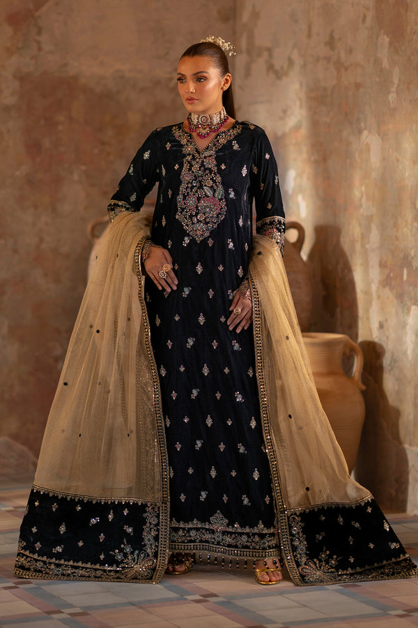 Emaan Adeel | Saanjh Velvet Collection 24 | Ishaan